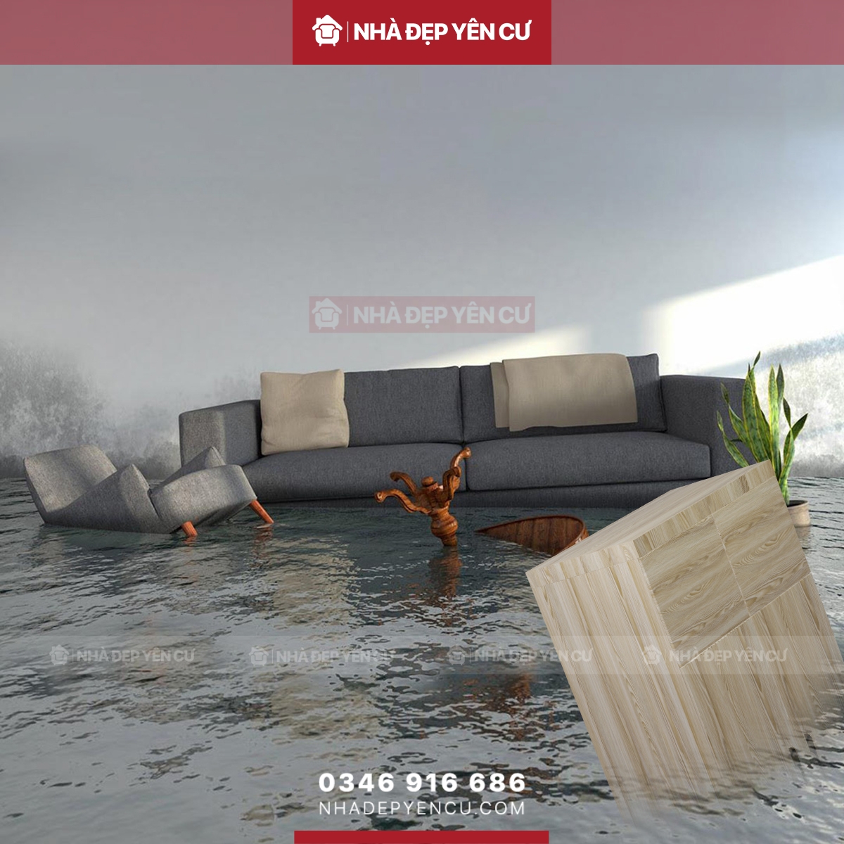 Đồ nội thất ngập trong nước