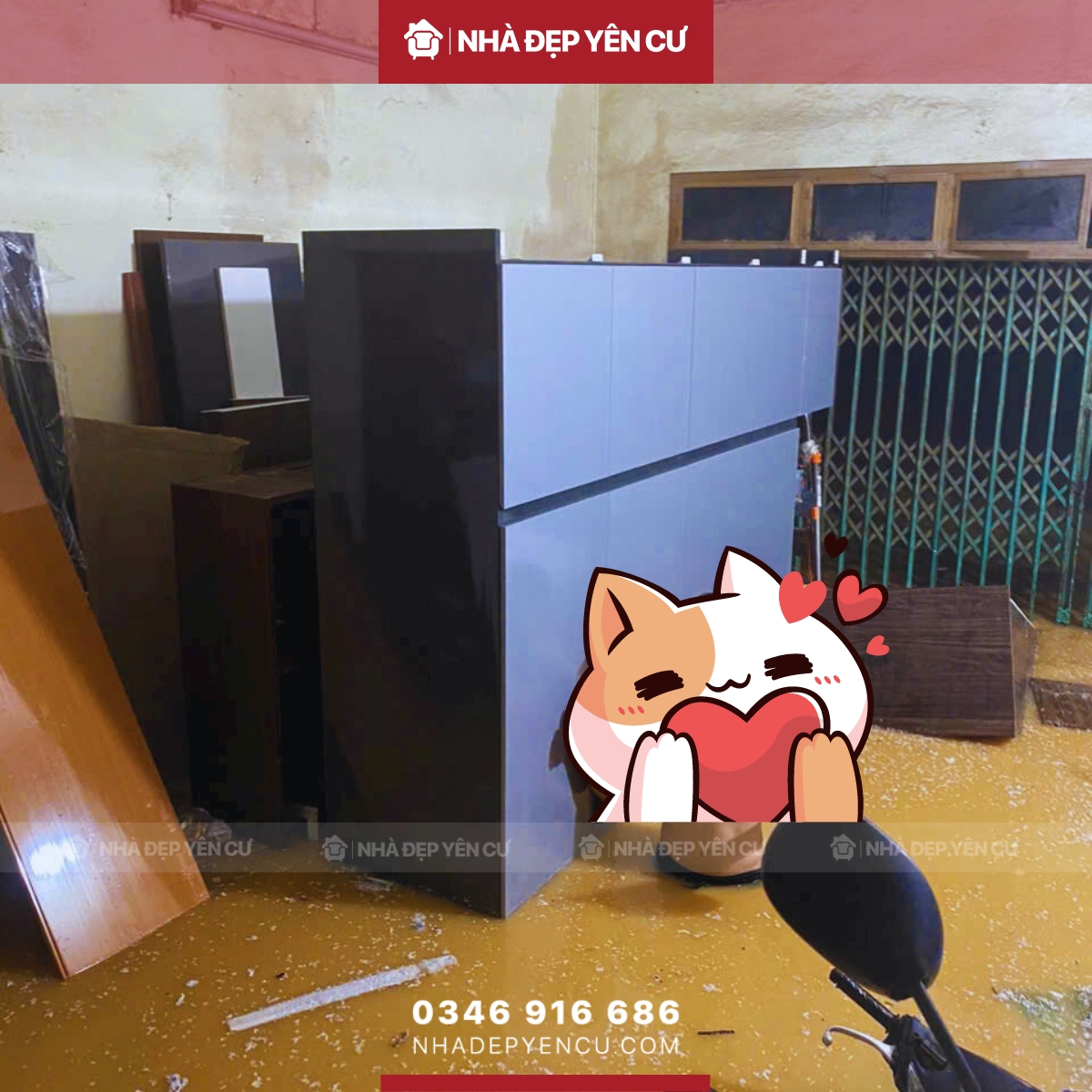 Đồ nội thất nhựa ecoplast ngập trong nước