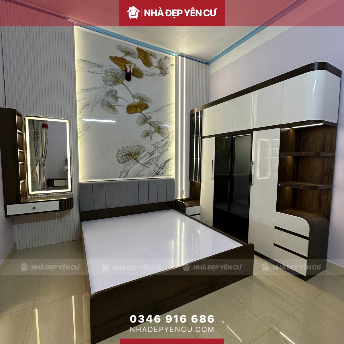 Mẫu combo phòng ngủ sử dụng vật liệu Ecoplast